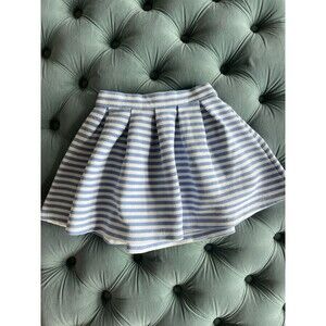 Gymboree skirt girl’s 8 Spring Prep white blue stripe pleat  **READ**